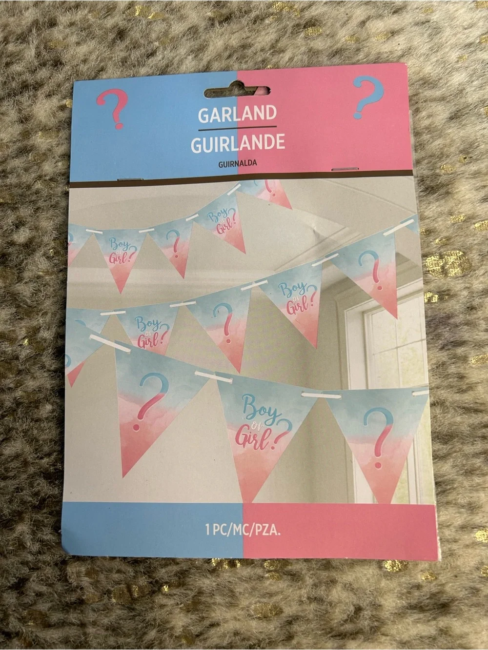5 for $25🔥Baby Shower Pink & Blue Boy or Girl? Garland-‎ New